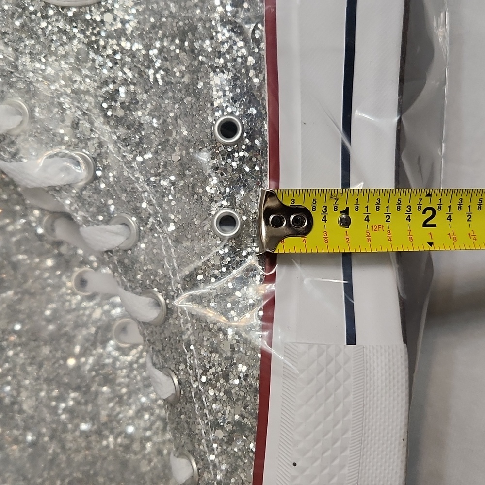 Converse CTAS Lift Platform Glitter Hightop Sneakers (w size 9.5) - Picture 15 of 15